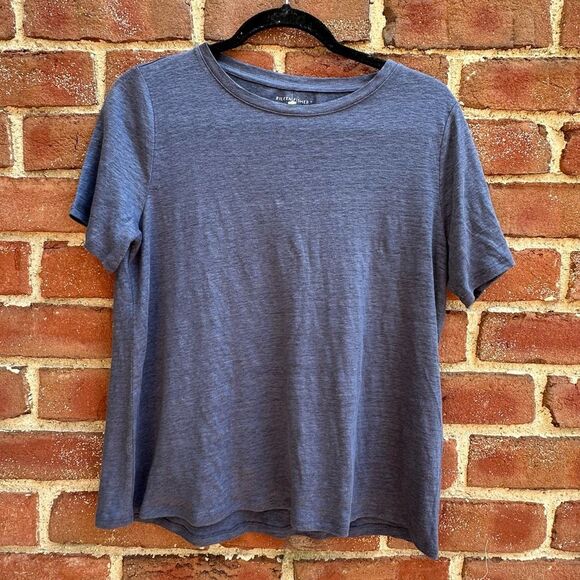 Eileen Fisher $118 Organic Linen Jersey Short Sleeve Crew Neck Tee T-Shirt XS - Picture 2 of 9